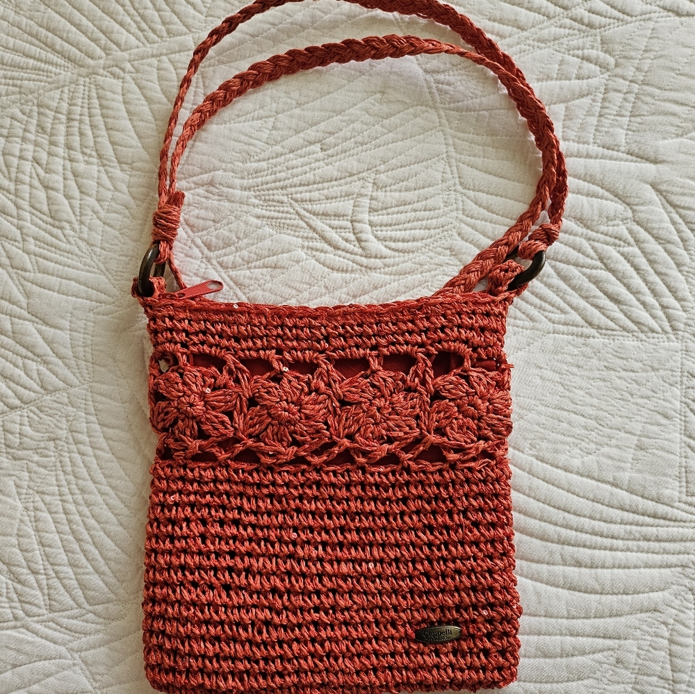 5 for $20 Vintage Cappelli Straworld Red Crossbody Purse